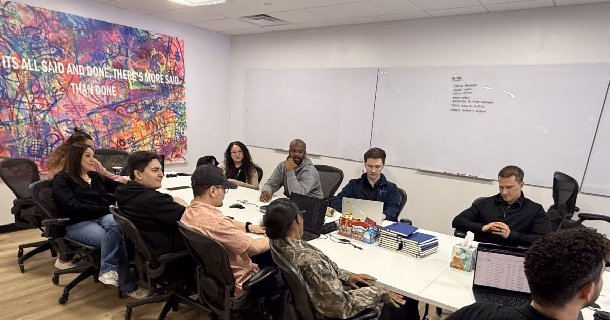 MBPS managed cybersecurity services team meeting in the office
